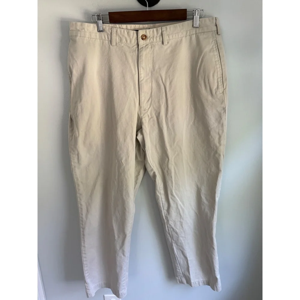 Vintage 90s Polo Ralph Lauren Chino Pants Mens 36x30 Tan Khaki Cotton Trousers